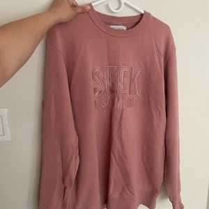 Seek Discomfort French Terry Premium Sweatshirt (rose)